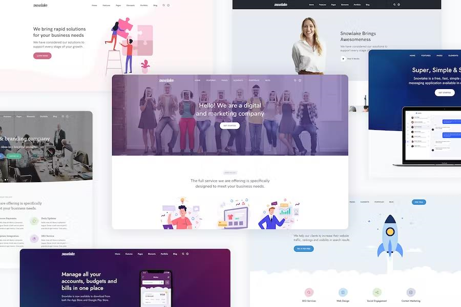 SNOWLAKE – CREATIVE BUSINESS & STARTUP WORDPRESS THEME